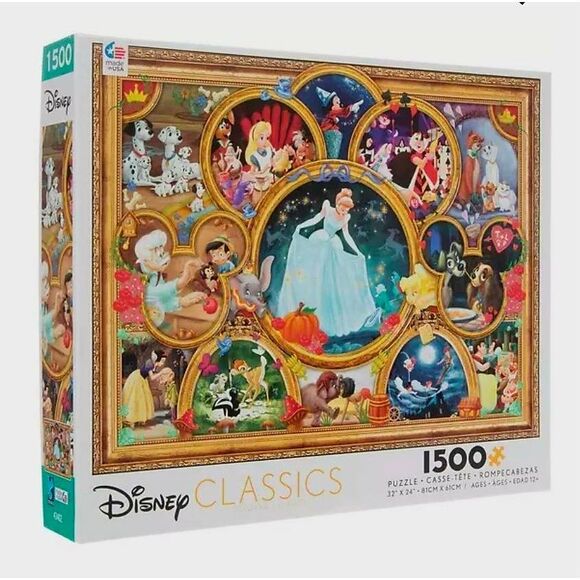 Ceaco Disney Classics 1500 pc Jigsaw Puzzle, Box slightly damaged - Picture 1 of 7